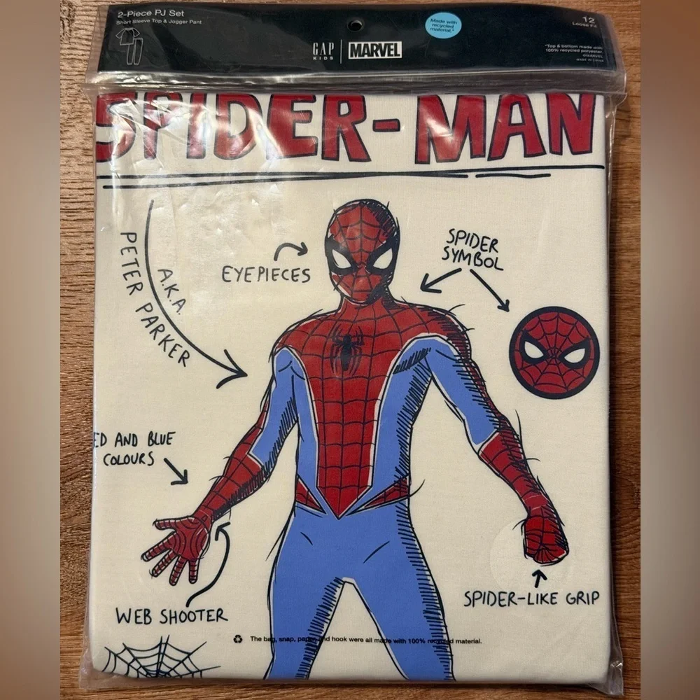 GAP Kids Spider-Man Recycled PJ Jogger Set